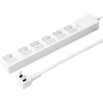スイッチ付タップ 雷サージ 6個口 MCO
