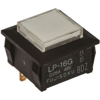 Copal Electronics 押しボタンスイッチ 50 mA @ 48 V ac/dc モーメンタリ パネルマウント 黄 ニデックコンポーネンツ(日本電産コパル電子/フジソク)