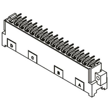 DIN41612コネクタ オス Harting 3列 2.54 mm 5.08 mm ピッチ ハーティング