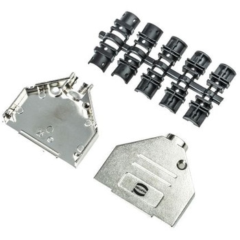 Harting D-subコネクタ用バックシェル ストレート メタル シルバー ハーティング