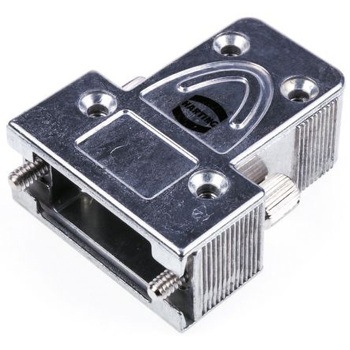Harting D-subコネクタ用バックシェル ストレート メタル ハーティング
