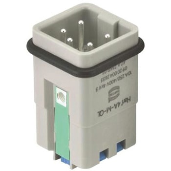 Harting ヘビーデューティコネクタ Han A シリーズ オス 4極 10A 600 V ハーティング