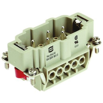 Harting ヘビーデューティコネクタ HAN HV E シリーズ オス 3極 16A 830 V 10 B ハーティング