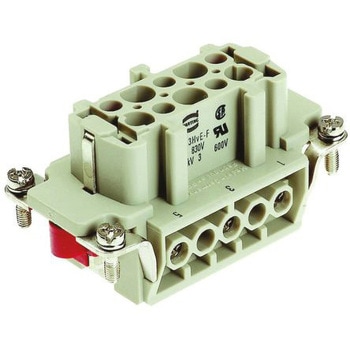 Harting ヘビーデューティコネクタ HAN HV E シリーズ メス 3極 16A 830 V 10 B ハーティング