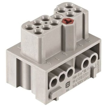 Harting ヘビーデューティコネクタ Han-Eco シリーズ メス 10極 16A 500 V 600 V 6 B ハーティング