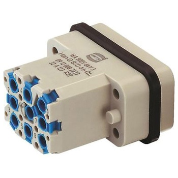 Harting ヘビーデューティパワーコネクタ Han Q シリーズ オス 8極 16A 600 V Han-Compact ハーティング