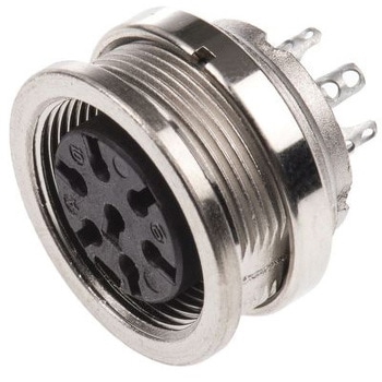 Amphenol Dinソケット Socket 7極 パネルマウント C091-31N007-1002 AMPHENOL