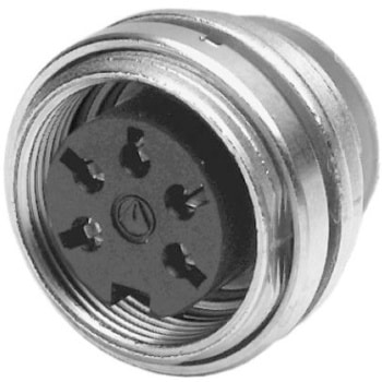 Amphenol Dinソケット Socket 7極 パネルマウント T3487-100 AMPHENOL