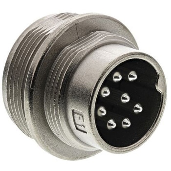 Amphenol Dinプラグ Plug 8極 パネルマウント C091-31W008-1002 AMPHENOL