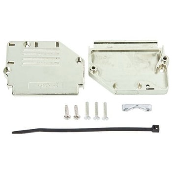 Amphenol FCI D-subコネクタ用バックシェル 863093C シリーズ アングル， ストレート 37 極 AMPHENOL