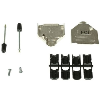 Amphenol FCI D-subコネクタ用バックシェル 8655MH シリーズ ストレート 15 極 亜鉛ダイキャスト AMPHENOL