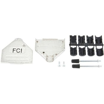 Amphenol FCI D-subコネクタ用バックシェル 8655MH シリーズ ストレート 25 極 亜鉛ダイキャスト AMPHENOL