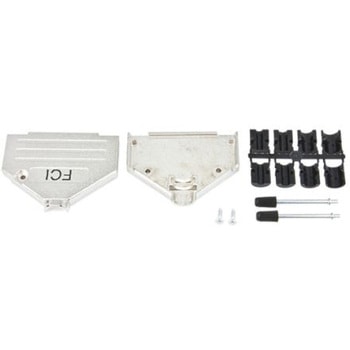 Amphenol FCI D-subコネクタ用バックシェル 8655MH シリーズ ストレート 37 極 亜鉛ダイキャスト AMPHENOL