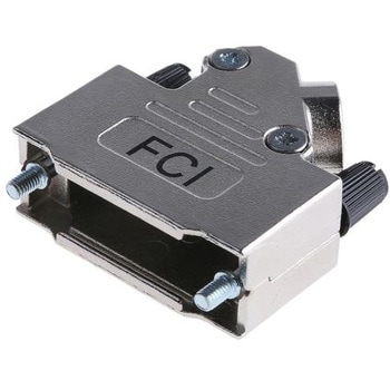 Amphenol FCI D-subコネクタ用バックシェル 8655MHR シリーズ アングル 15 極 亜鉛ダイキャスト AMPHENOL