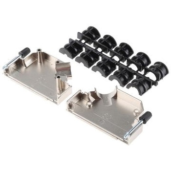 Amphenol FCI D-subコネクタ用バックシェル 8655MHR シリーズ アングル 50 極 亜鉛ダイキャスト AMPHENOL