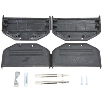 Amphenol FCI D-subコネクタ用バックシェル ストレート 25 極 ナイロン， 黒 AMPHENOL