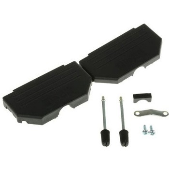 Amphenol FCI D-subコネクタ用バックシェル ストレート 37 極 ナイロン， 黒 - AMPHENOL