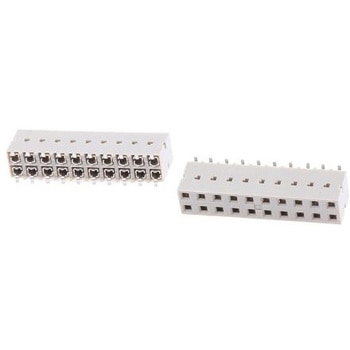 Amphenol FCI 基板接続用ソケット 2.54mm 20 極 2 列 ストレート 表面実装 89898-310LF AMPHENOL