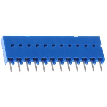 Amphenol FCI 基板接続用ソケット DUBOX シリーズ 2.54mm 12 極 1 列 ストレート スルーホール AMPHENOL