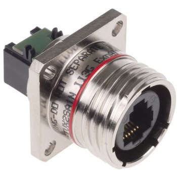 Amphenol RJ11 メス 6P6C極 フランジマウント RJ11FTVX2SA1N AMPHENOL