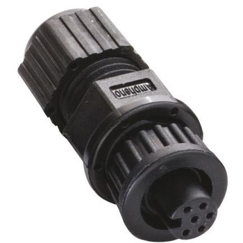 Amphenol 丸形コネクタ AUシリーズ， 接触コンタクト：メス， 6極 レセプタクル AMPHENOL