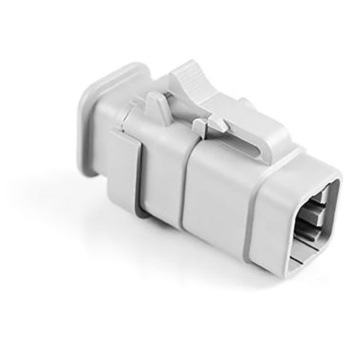 ATM06-6S-SR01GY Amphenol �����ԗp�R�l�N�^ ATM�V���[�Y 6�� �I�X 7.5A �O���[ �P�[�u���}�E���g IP67 AMPHENOL 49810785