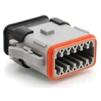 Amphenol 自動車用コネクタ ATシリーズ 12極 オス 13A グレー ケーブルマウント IP67 - AMPHENOL
