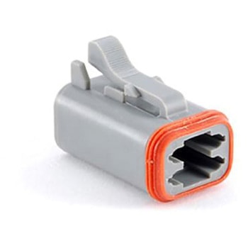 Amphenol 自動車用コネクタ ATシリーズ 4極 オス 13A グレー ケーブルマウント IP67 - AMPHENOL