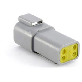 AT04-4P-RD01 Amphenol �����ԗp�R�l�N�^ AT�V���[�Y 4�� ���X 13A �O���[ �P�[�u���}�E���g IP67 AMPHENOL 49811169