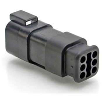 AT04-6P-SR01BLK Amphenol �����ԗp�R�l�N�^ AT�V���[�Y ���X 13A �� �P�[�u���}�E���g IP67 AMPHENOL 49811266
