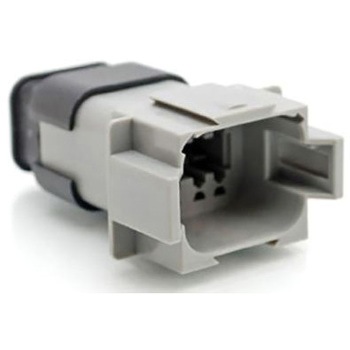 AT04-08PA-SRGRY Amphenol �����ԗp�R�l�N�^ AT�V���[�Y 8�� ���X 13A �O���[ �P�[�u���}�E���g IP67 AMPHENOL 49811345