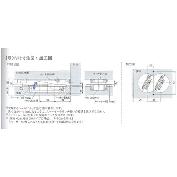PFR-QS2 (引き出し用耐震ラッチ 掘込み加工タイプ) 本体 LILIEL(リリエル)