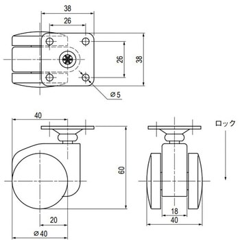 AD型キャスター プレート式 LILIEL(リリエル)