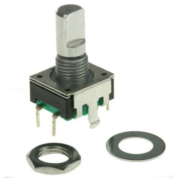Bourns 機械式ロータリエンコーダ パルス数：12 フラット シャフト 軸径：6 mm BOURNS