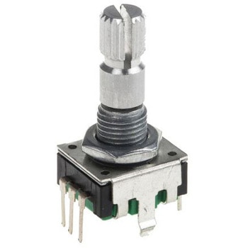 Bourns 機械式ロータリエンコーダ パルス数：24 ギザギザ シャフト 軸径：6 mm BOURNS