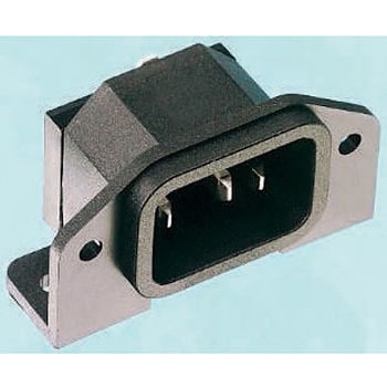 Bulgin IECプラグ C14 オス フランジ取り付け、基板実装 10A - BULGIN