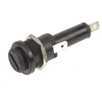Bulgin パネル取り付けヒューズホルダ 13A 6.3 x 25mm  250V BULGIN