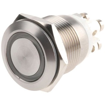 Bulgin 押しボタンスイッチ 50 mA @ 24 V dc パネルマウント SP BULGIN