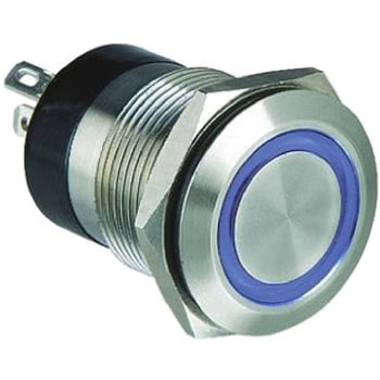 Bulgin 押しボタンスイッチ 50 mA @ 24 V dc モーメンタリ パネルマウント BULGIN