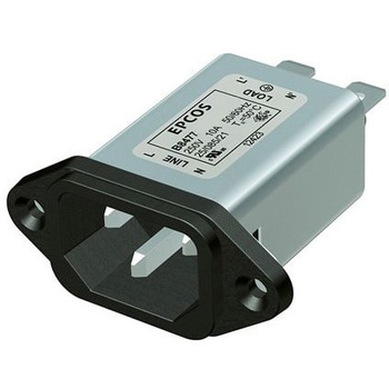 EPCOS EMCフィルタ (IEC インレットフィルタ) 単相 3A パネルマウント 0.1 x 1 μF 2200 x 2 pF EPCOS
