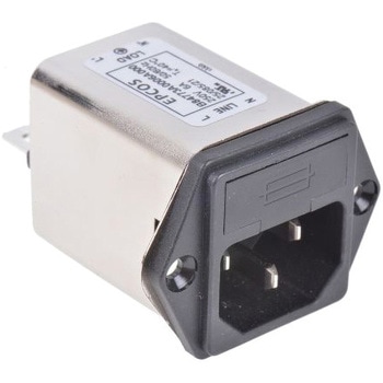 EPCOS EMCフィルタ (IEC インレットフィルタ) 単相 6A パネルマウント 0.1 x 1 μF 2200 x 2 pF EPCOS