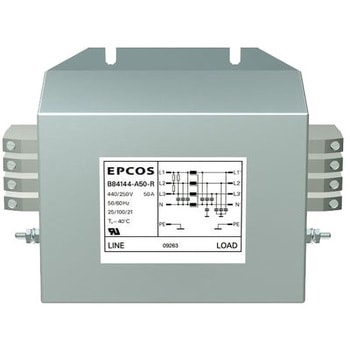 EPCOS EMCフィルタ (パワーラインフィルタ) 三相 フランジマウント EPCOS