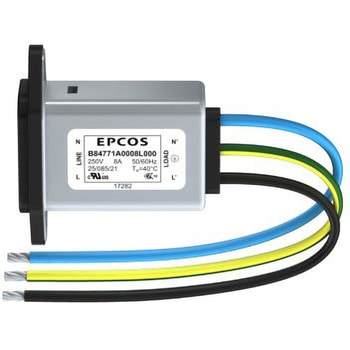 EPCOS IECインレット オス IEC規格 C14 パネルマウント 15A 250 V ac/dc EPCOS