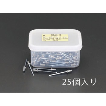 16-19.2mm/6.4mm ブラインドリベット(25本) エスコ