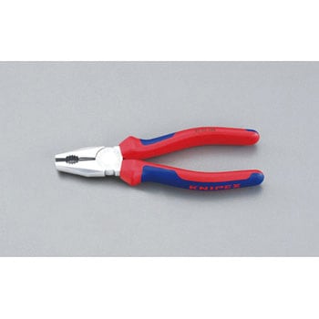160mm 電工ペンチ(グリップ付/メッキ) エスコ