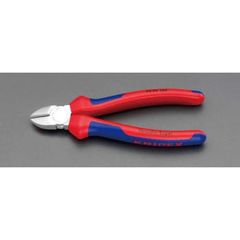 180mm 電工ニッパー(グリップ付/メッキ) エスコ