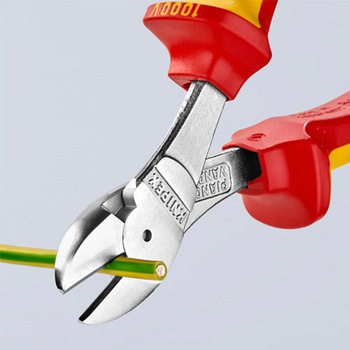 180mm 強力型ニッパー・絶縁(グリップ付/メッキ) エスコ