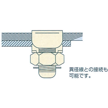 Φ5mm・14mm2 ボルト型コネクター/電線分岐用 エスコ