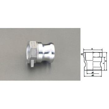 R1・1/2” 雌ねじプラグ(アルミ製) エスコ