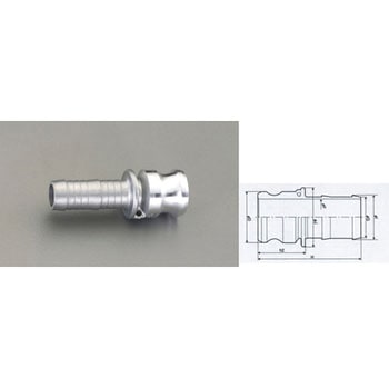 3/4”  ホース用プラグ(アルミ製) エスコ